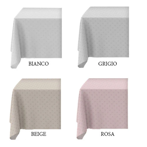 TOVAGLIA 140 X 180 CM 6 POSTI "PARIGI" CON TOVAGLIOLI PREZIOSA - immagine 2